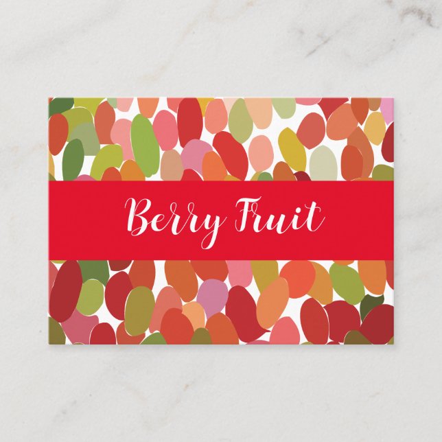 Cartão De Visita Fruta Colorida Berries (Frente)