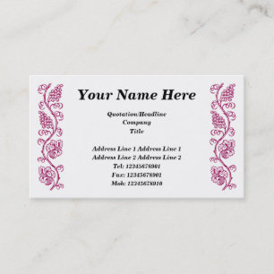 Cartão De Visita Fruta da vinha - "Vinho tinto"