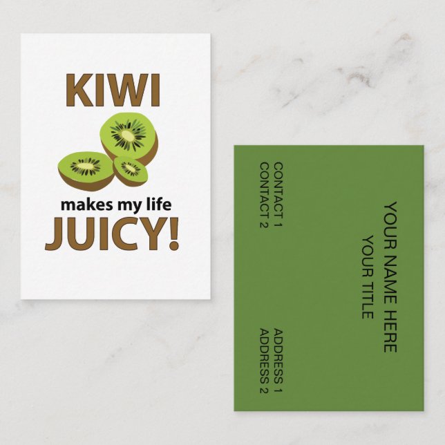 Cartão De Visita Fruta Kiwi (Frente/Verso)