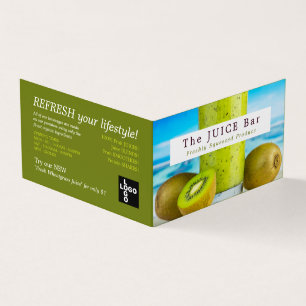 Cartão De Visita Fruta Kiwi, Bar de suco, detalhado