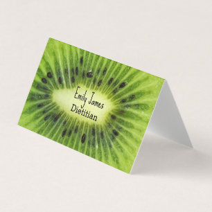 Cartão De Visita Fruta verde kiwi