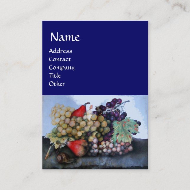 CARTÃO DE VISITA FRUTAS 1 DA SEASON - UVAS E PERAS (Frente)