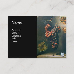 Cartão De Visita FRUTAS DA SEASON, Uvas Vermelhas Perfuradas, Borbo