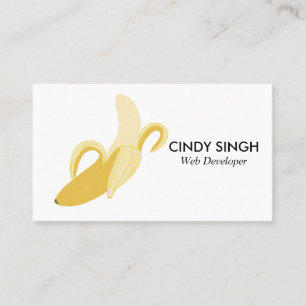 Cartão De Visita FRUTAS FRESCAS: banana ilustrada