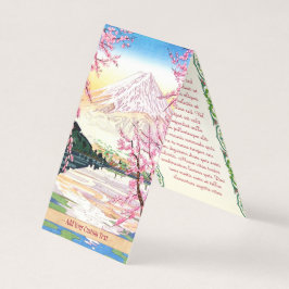 Cartão De Visita Fuji de Kawaguchi Okada Koichi shin hanga japan