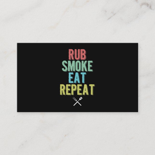 Cartão De Visita Fumador de carne grelhador de CHURRASCO de churras (Frente)