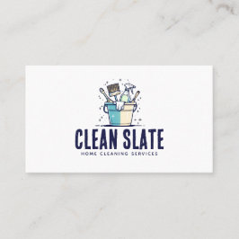 Cartão De Visita Funcionário de Fotografia QR do Serviço de Limpeza