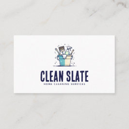 Cartão De Visita Funcionário de Fotografia QR do Serviço de Limpeza