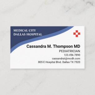 Cartão De Visita Funcionário Personalizado de Hospital Médico