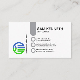 Cartão De Visita Fundador de CEO de Botão de Coluna de Na moda Sim