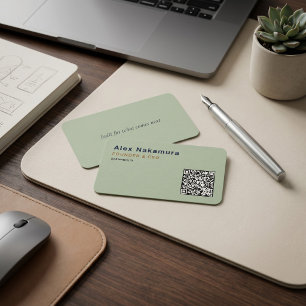 Cartão De Visita Fundador de Startup de Tecnologia com Código QR Mi
