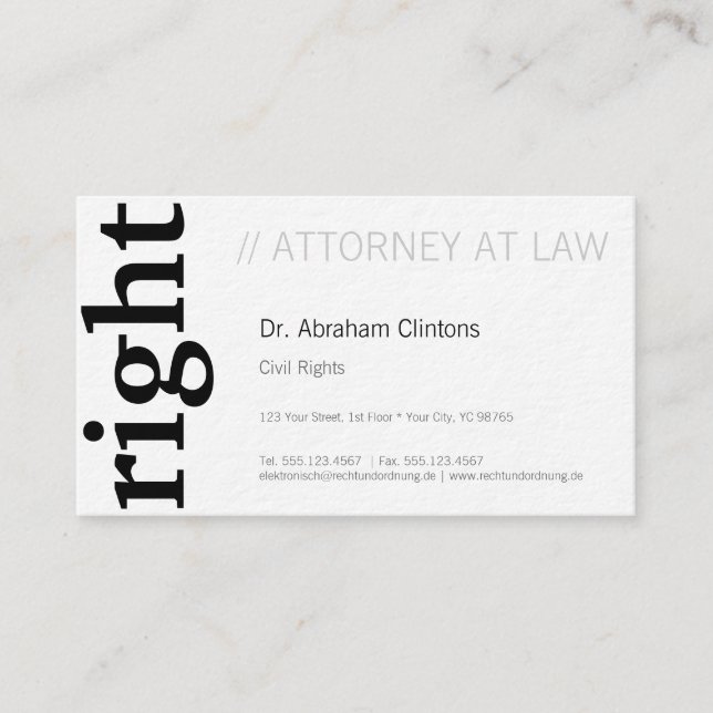 Cartão De Visita Fundamentos do procurador (Frente)