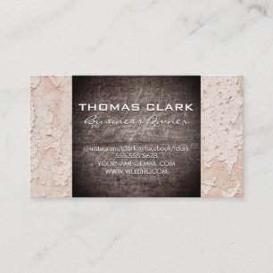 Cartão De Visita Fundo Arranjado  Textura de Muro