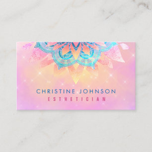 Cartão De Visita fundo cor-de-rosa pastel de decoração de flores