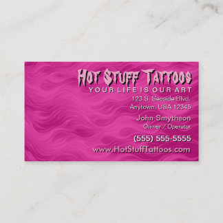 Cartão De Visita Fundo de Chama Fantasmagórica Inspirado em Tatuage