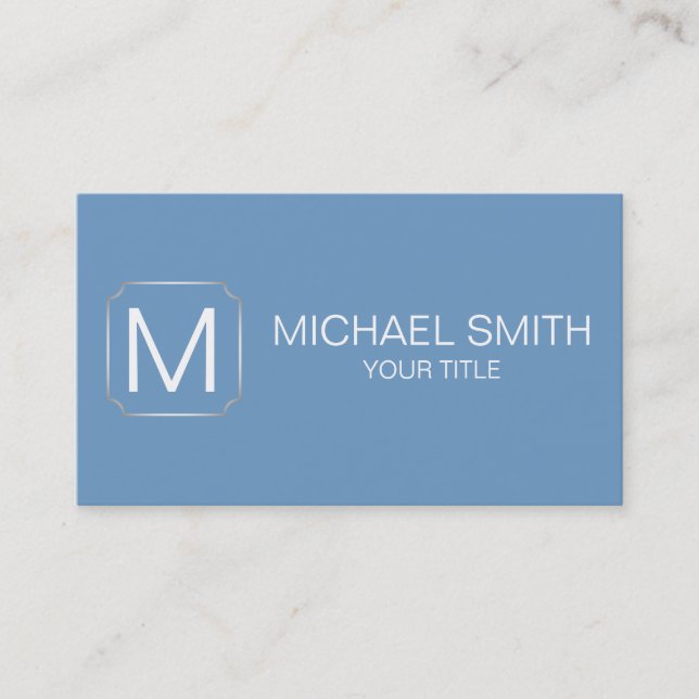 Cartão De Visita Fundo de cor da geada cerulana (Frente)