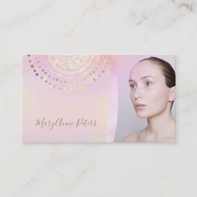 Cartão De Visita ・fundo de gradiente roxo (Frente)