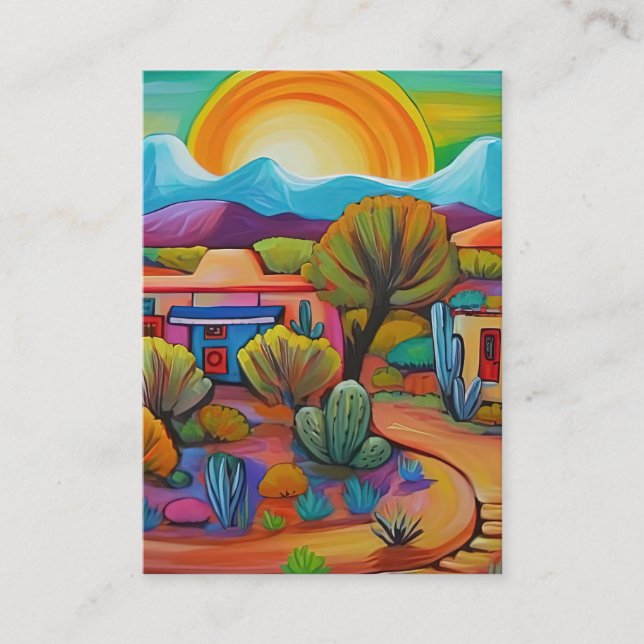 Cartão De Visita Fundo de Paisagem do Sudoeste (Frente)