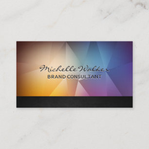 Cartão De Visita Fundo de polígono colorido