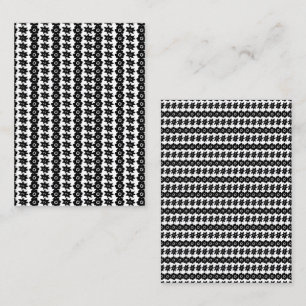 Cartão De Visita Fundo de pontos de Abstrato branco e preto impress