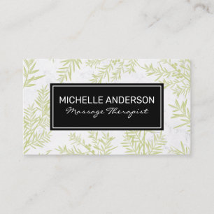 Cartão De Visita Fundo de Quadros Pretos das Ramificações do Junipe