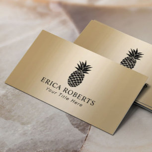 Cartão De Visita Fundo dourado elegante do logotipo moderno do