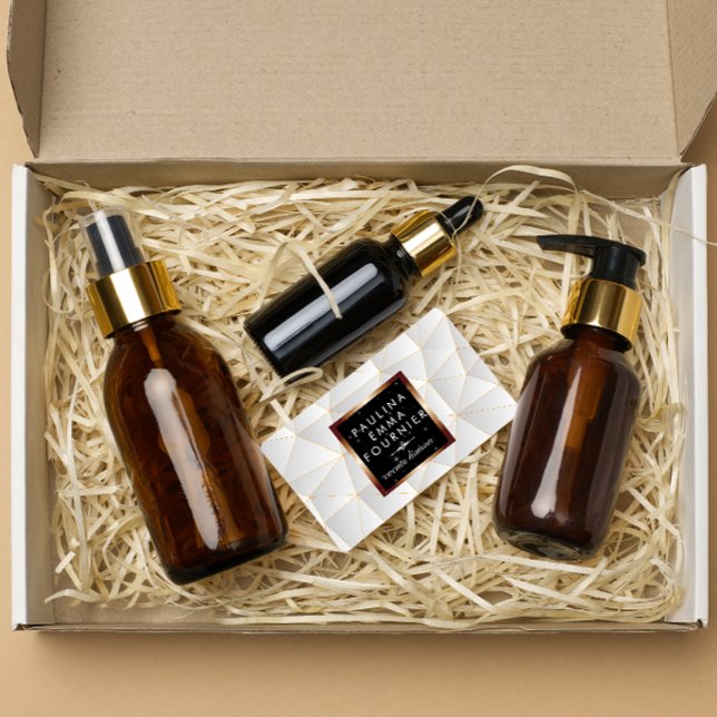 Cartão De Visita Fundo Geométrico de Padrão Moderno (Criador carregado)