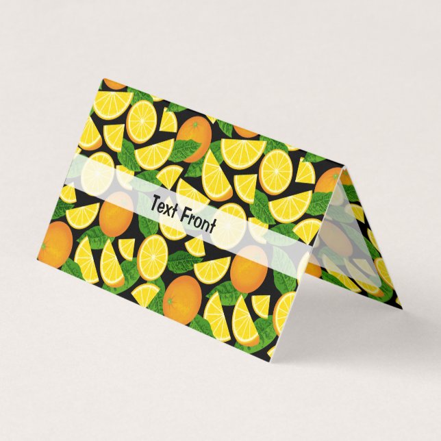 Cartão De Visita Fundo Laranja (Frente)