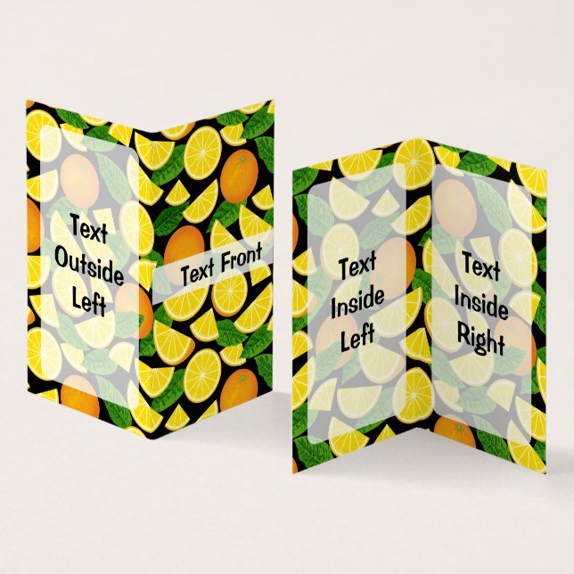 Cartão De Visita Fundo Laranja (Interior e exterior)