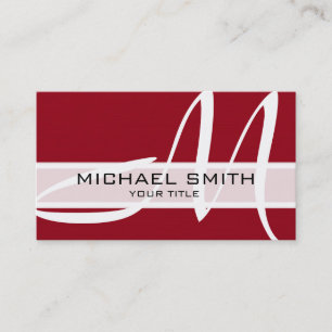 Cartão De Visita Fundo Marrom Monograma Moderno