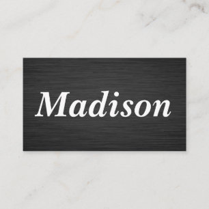 Cartão De Visita Fundo Metálico Preto