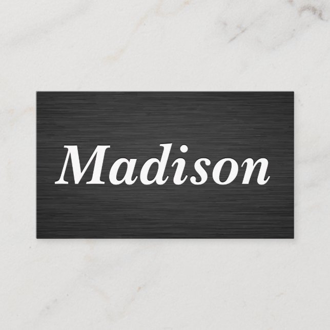 Cartão De Visita Fundo Metálico Preto (Frente)