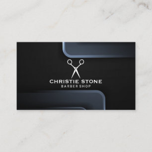 Cartão De Visita Fundo metálico   Tesoura