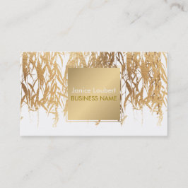 Cartão De Visita Fundo PixDezines Willow/Faux Gold Foil/DIY