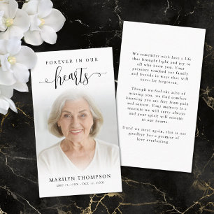 Cartão De Visita Funeral Forever em Nosso Cartaz de Oração Fotográf