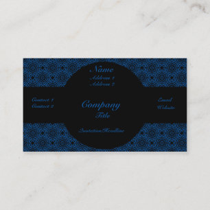Cartão de visita Funky da elegância, azul