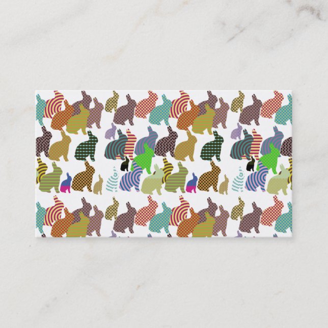 Cartão de visita Funky do coelho (Frente)