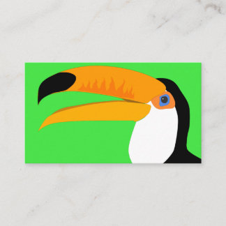 Cartão De Visita Funny comic cartoon Toucan bird smile