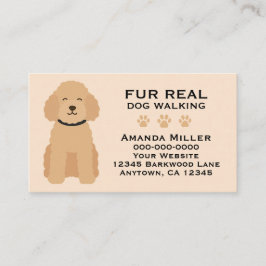 Cartão De Visita Fur Real Dog Walking Pet Exercise Fitness Humorous