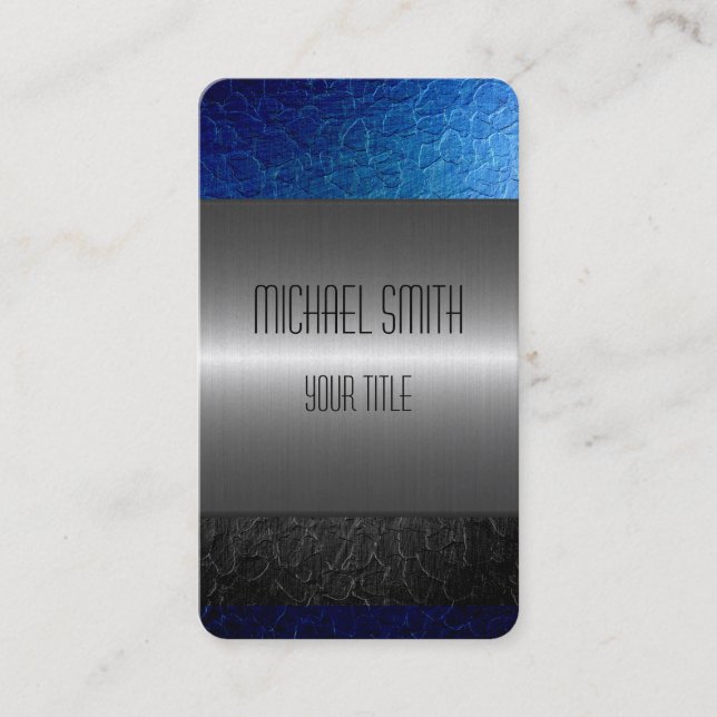 Cartão De Visita Furo metálico Dourado de aço inoxidável 2 (Frente)