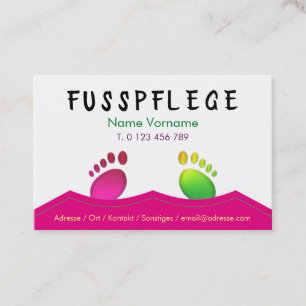 Cartão De Visita fusspflege cuidado pé