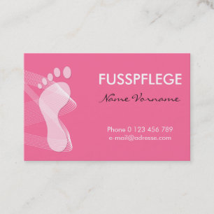 Cartão De Visita fusspflege cuidado pé
