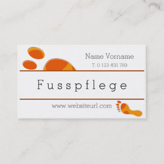 Cartão De Visita fusspflege cuidado pé