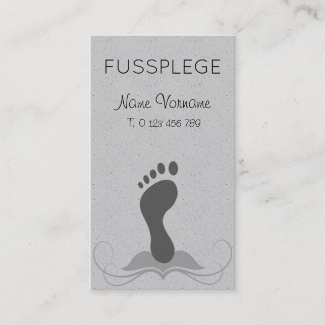 Cartão De Visita fußpflege cuidado pé (Frente)