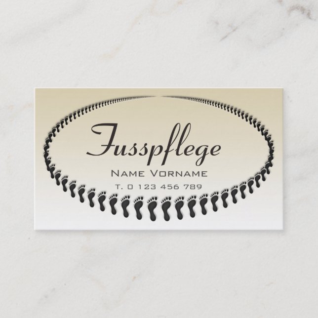 Cartão De Visita fußpflege cuidado pé (Frente)