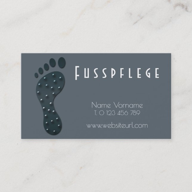 Cartão De Visita fusspflege cuidado pé (Frente)