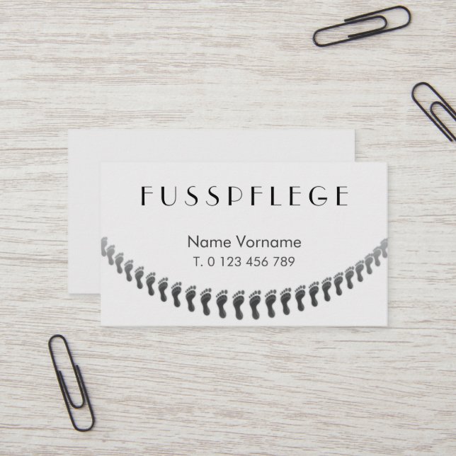 Cartão De Visita fusspflege cuidado pé (Frente/Verso In Situ)