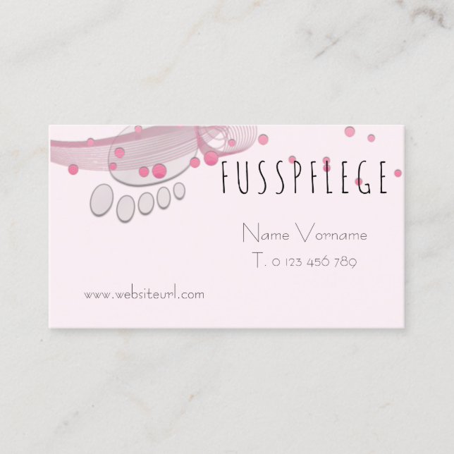 Cartão De Visita fußpflege cuidado pé (Frente)