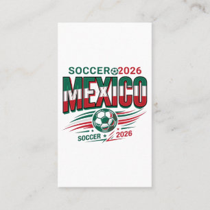 Cartão De Visita Futebol México 2026 Futebol Negrito Tipografia Paí