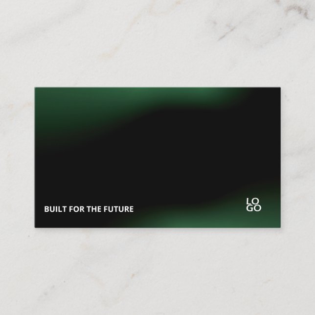 Cartão De Visita Futuristic Dark Tech Startup Business Card (Frente)